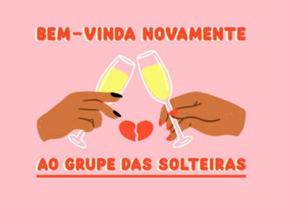 Funny Greeting Card Creator for a Single Women's Club 5220c