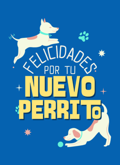 Sweet Greeting Card Creator to Congratulate for Getting a New Puppy 5218b