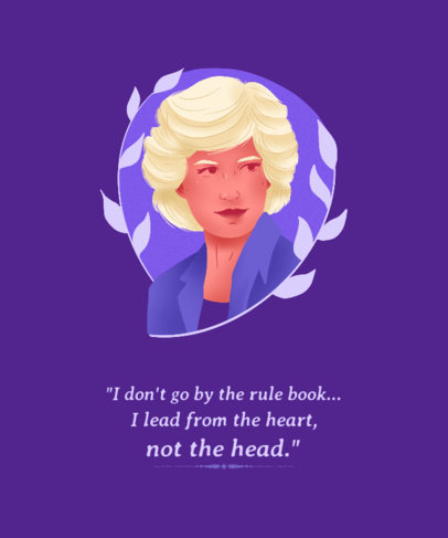 T-Shirt Design Maker Featuring an Illustration of Princess Diana 837h 5569