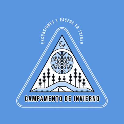 Logo Generator for a Winter Camp Featuring a Forest Graphic