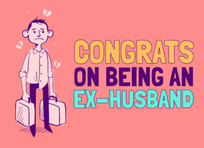 Funny Greeting Card Generator for a Newly Divorced Person 5219C