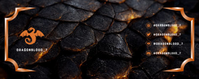 Twitch Banner Design Generator Featuring a Dragon Graphic