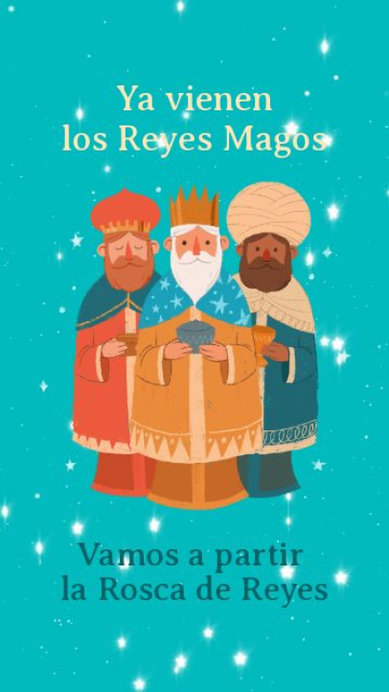 Instagram Story Video Creator Featuring a Three Wise Men Illustration
