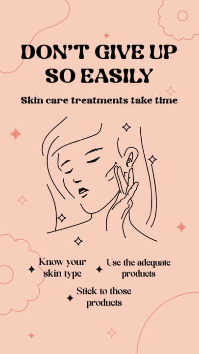 Skincare-Themed Instagram Story Maker Featuring Facial Treatment Tips