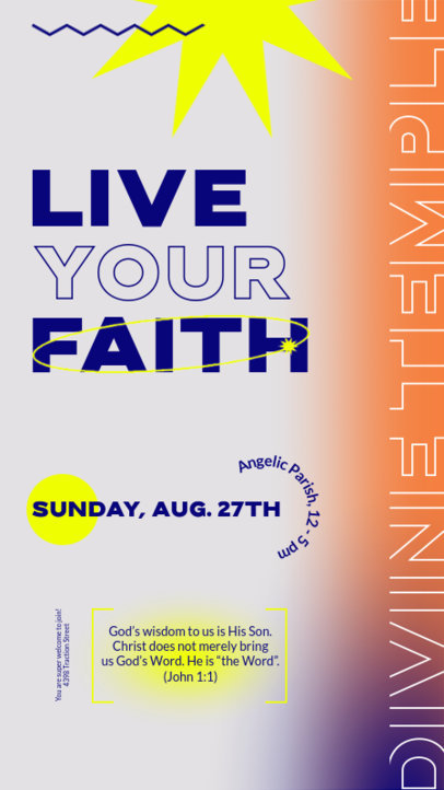 Instagram Story Template Featuring Modern Designs for a Christian Youth