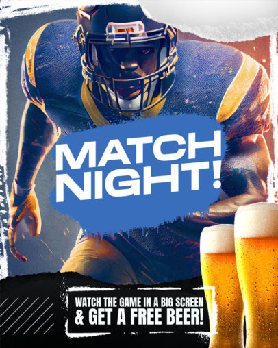 AI-Themed Instagram Post Template Featuring a Beer Promo for a Game Night