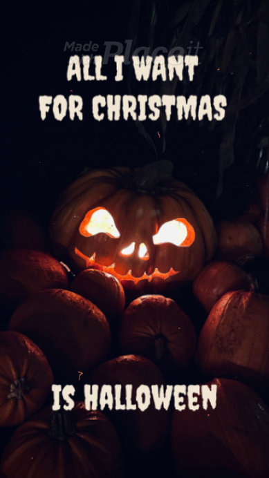 Anti-Christmas Instagram Story Video Generator Featuring a Creepy Halloween Theme