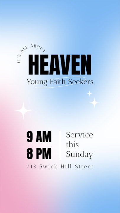 Ministry Church Event Instagram Story Maker Featuring a Gradient Layout 5858 el1