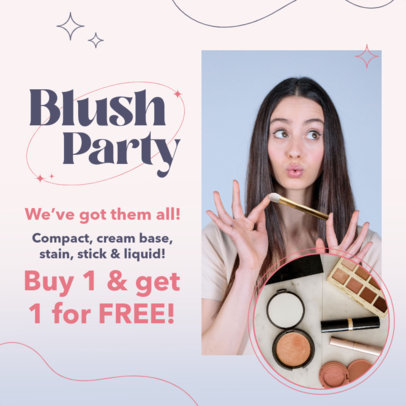 Instagram Post Maker with Sparkling Graphics for Beauty Store Promos 5228