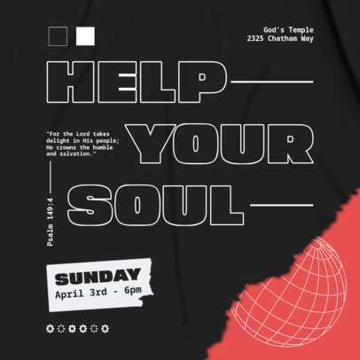 Instagram Post Template Featuring Christian-Themed Quotes