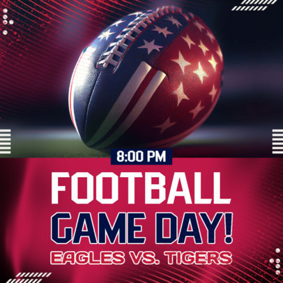 AI-Themed Instagram Post Maker to Promote a Football Game Match