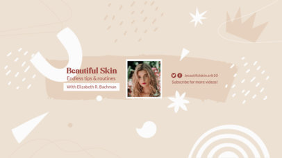 YouTube Banner Maker for Beauty Channels Featuring Illustrated Doodles 5232