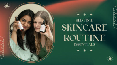 Beauty-Themed YouTube Thumbnail Generator for a Skincare Bedtime Routine