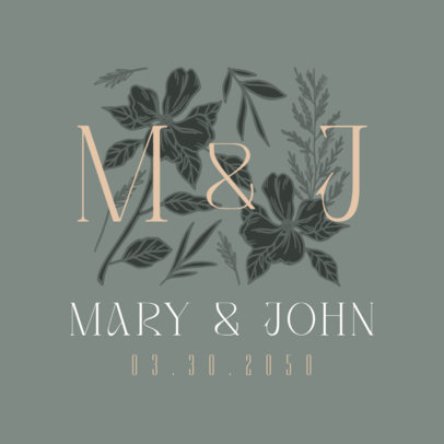 Wedding Logo Maker Featuring a Date Event