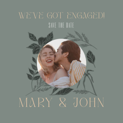Wedding Instagram Post Maker Featuring a Save the Date Theme