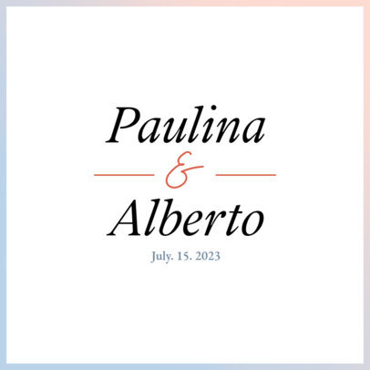 Minimalist Logo Maker for a Wedding Event