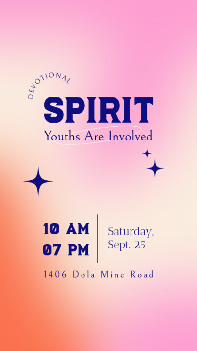 Typography Instagram Story Generator for a Ministry Church Event 5858a-el1