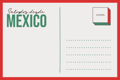 Back Postcard Design Maker Featuring Greetings from Mexico