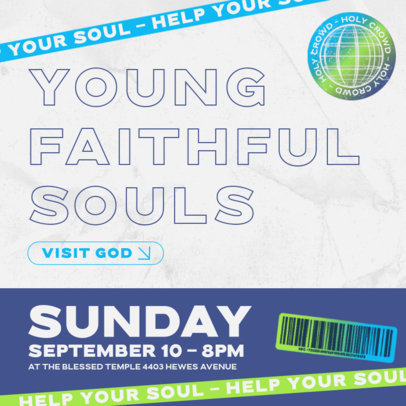 Instagram Post Maker with a Christianity Quote in Bold Typeface