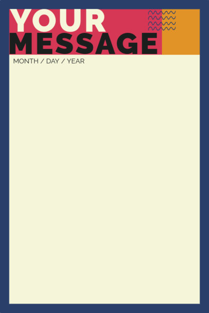 Minimalist Back Postcard Design Maker Featuring Colorful Banners 