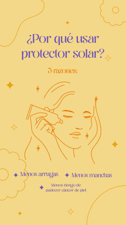 Instagram Story Maker Featuring Reasons to Use Sunscreen