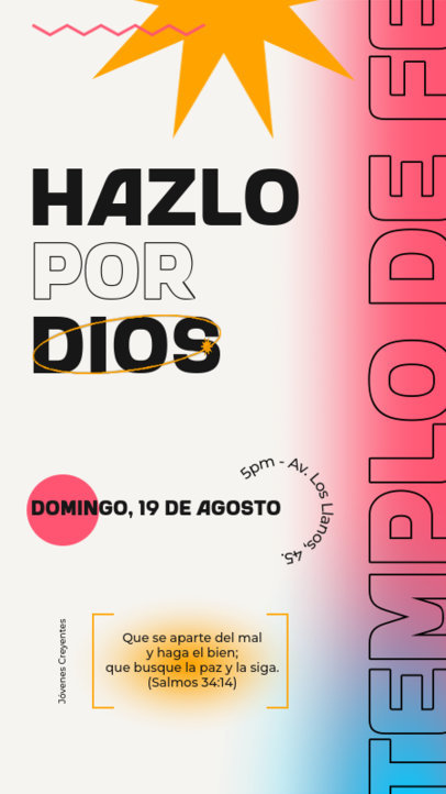 Instagram Story Maker with a God-Themed Quote for a Christian Church Service