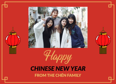Greeting Card Maker Featuring a Chinese New Year-Themed Message