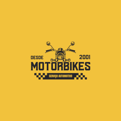 Automotive Parts Shop Logo Creator with a Motorcycle Steering Wheel Icon