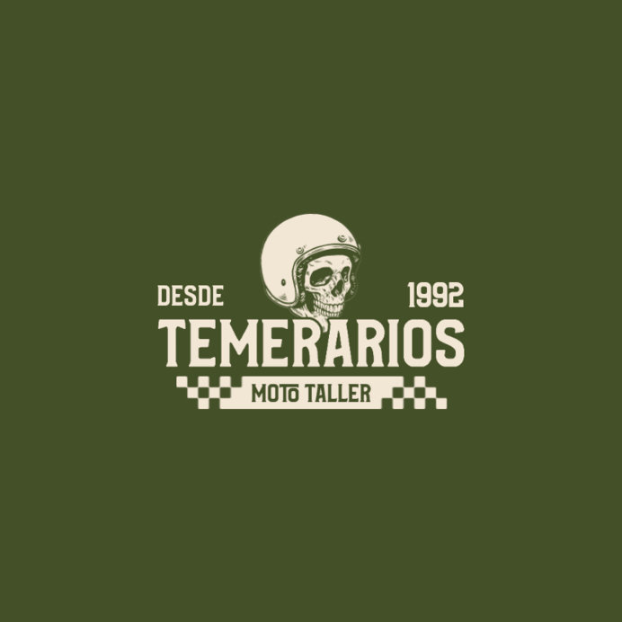 Logo Generator for a Motorbike Repair Shop Featuring a Skull Graphic