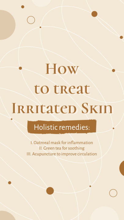 Instagram Story Template Featuring Holistic Remedies for Irritated Skins 5230f