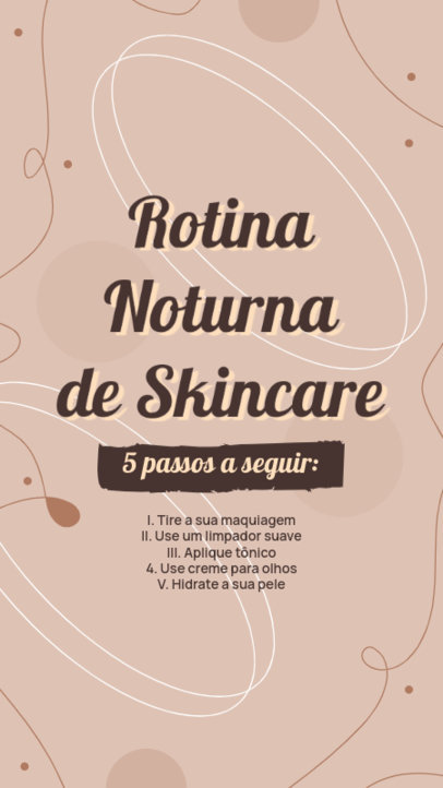 Instagram Story Creator with a 5-Step Night Skincare Routine