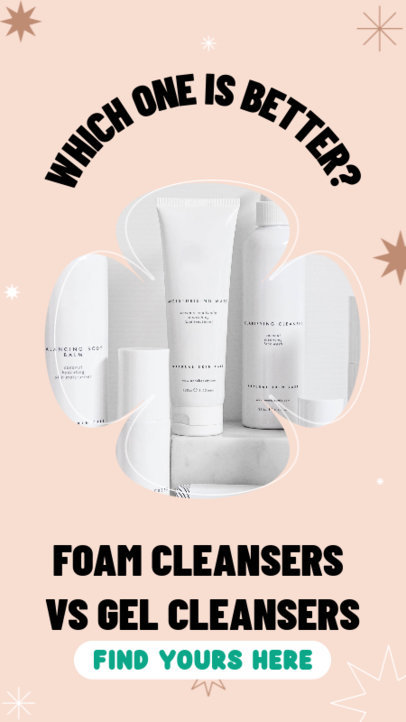 Instagram Story Maker to Promote Facial Cleansers