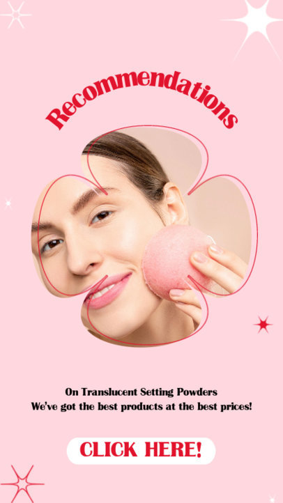 Instagram Story Generator Featuring a Facial Products Ad