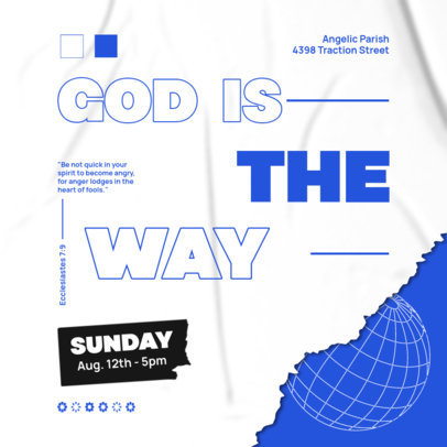 Instagram Post Generator with a God-Themed Quote for a Christian Church