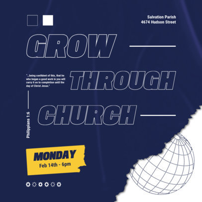 Instagram Post Generator with a Quote for a Christian Church