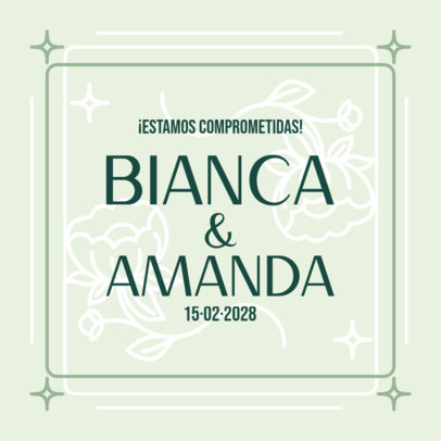 LGBT-Themed Instagram Post Generator for a Wedding Announcement