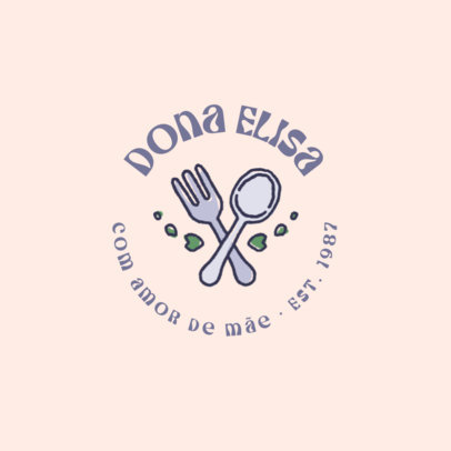 Handmade Catering Logo Generator Featuring Cutlery Graphics
