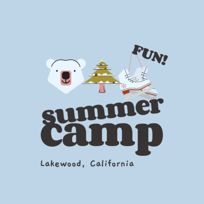 Online Logo Generator for a Winter Camp with a Polar Bear Graphic