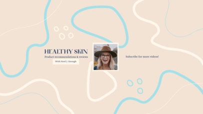 YouTube Banner Template Featuring Background Silhouettes for a Beauty Channel 5232c