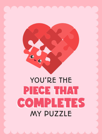 Greeting Card Design Maker with Illustrated Graphics for Valentine's Day