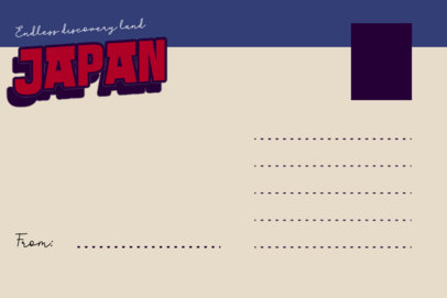 Back Postcard Design Generator With Greetings From Japan