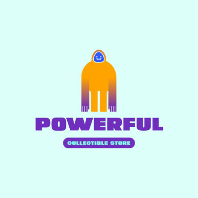 Logo Template for a Collectible Store With a Monster Icon