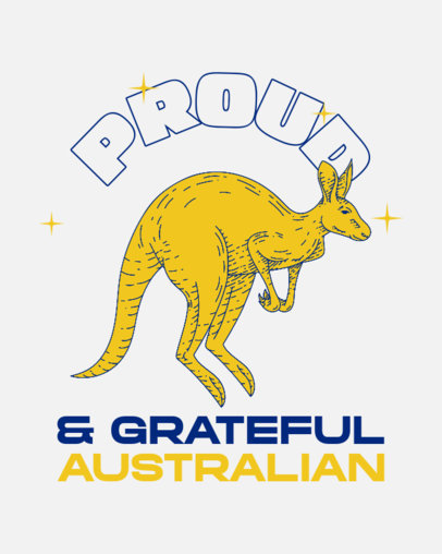 Proud Australian Instagram Post Generator Featuring a Kangaroo Graphic 4822i-5260