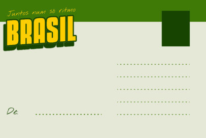 Online Postcard Design Generator Featuring Greetings From Brazil