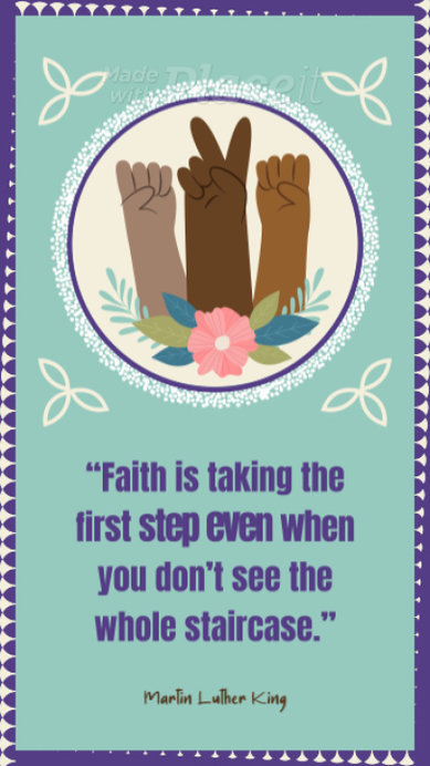 Instagram Story Video Template Featuring a Martin Luther King Jr Quote About Faith