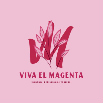 Magenta-Themed Logo Maker for a Plant Shop