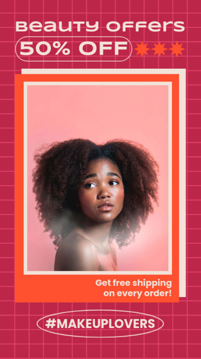 Promo Instagram Story Generator Featuring a Magenta Color Theme 4370i-5264