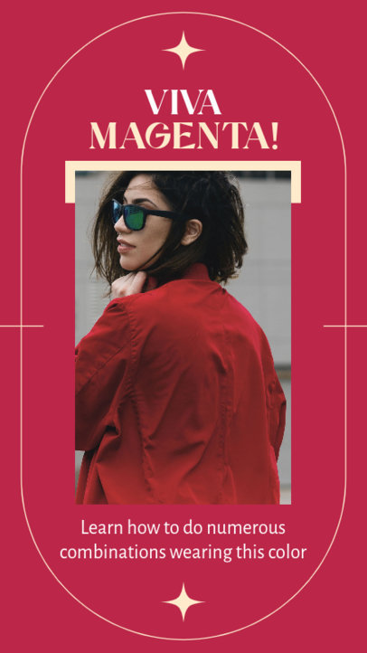 Fashion Tips Instagram Story Creator Featuring a Magenta Aesthetic 5026h-5257