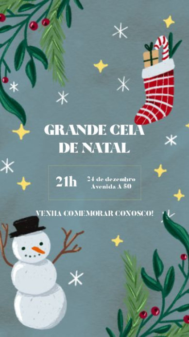 Instagram Story Video Template with Animated Graphics for a Xmas Party