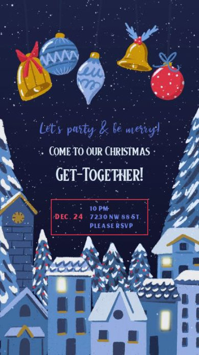 Instagram Story Video Maker for a Christmas Gathering Invitation